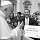 Climate activist Swedish teenager Greta Thunberg meets Pope Francis on April 17, 2019.